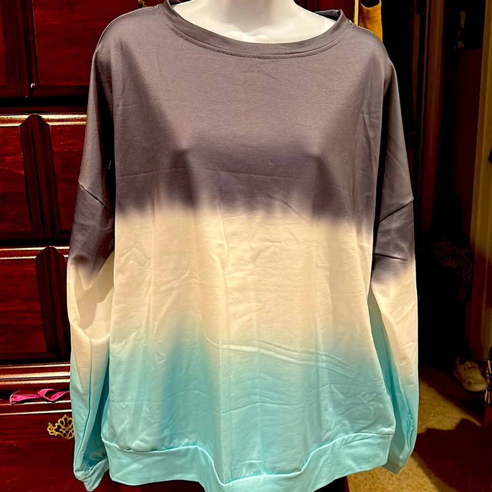 Ombré sweatshirt.